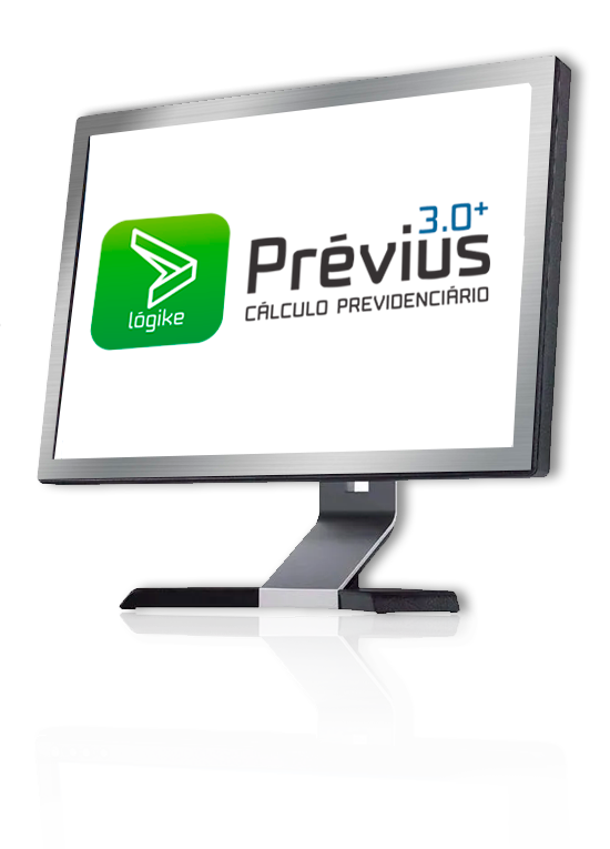 Monitor de computador com logotipo Previus